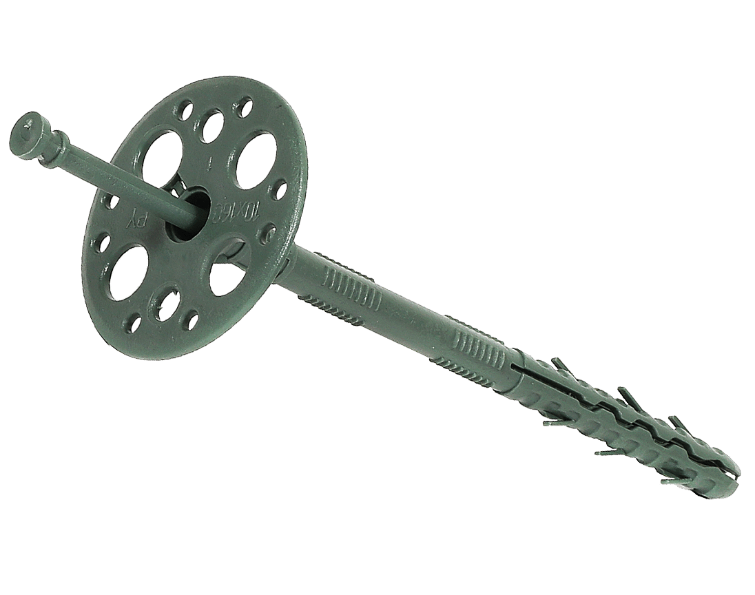 Дюбель для кріплення теплоізоляції з пластиковим цвяхом